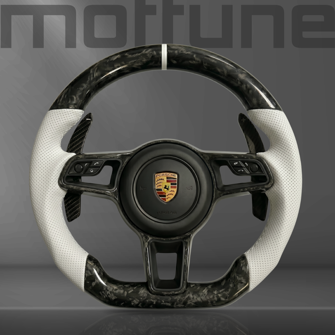 Porsche Forged Carbon Fibre & Perforated Leather Steering Wheel — 06