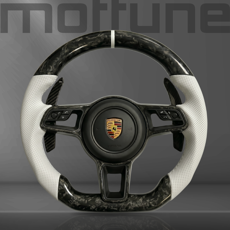 Porsche Forged Carbon Fibre & Perforated Leather Steering Wheel — 06