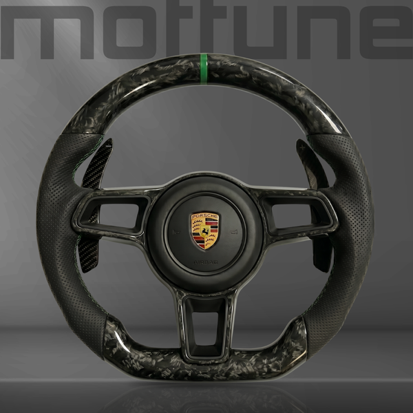 Porsche Forged Carbon Fibre & Perforated Leather Steering Wheel — 08