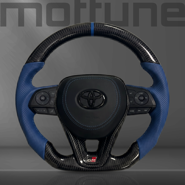 Toyota Gloss Carbon Fibre & Perforated Leather Steering Wheel — 05
