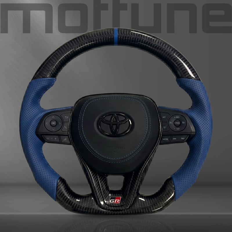 Toyota Gloss Carbon Fibre & Perforated Leather Steering Wheel — 05