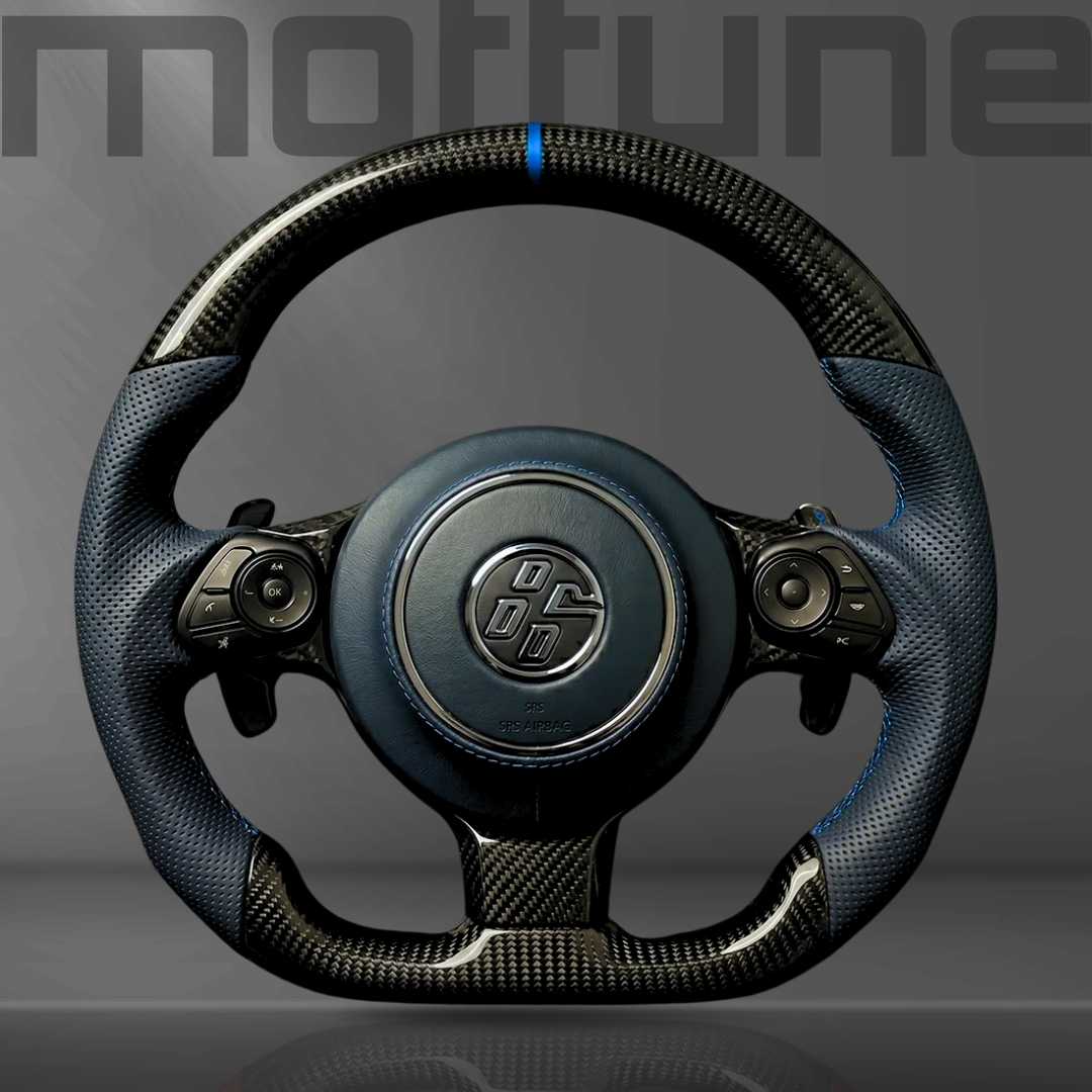 Toyota GT86 Gloss Carbon Fibre & Perforated Leather Steering Wheel — 09