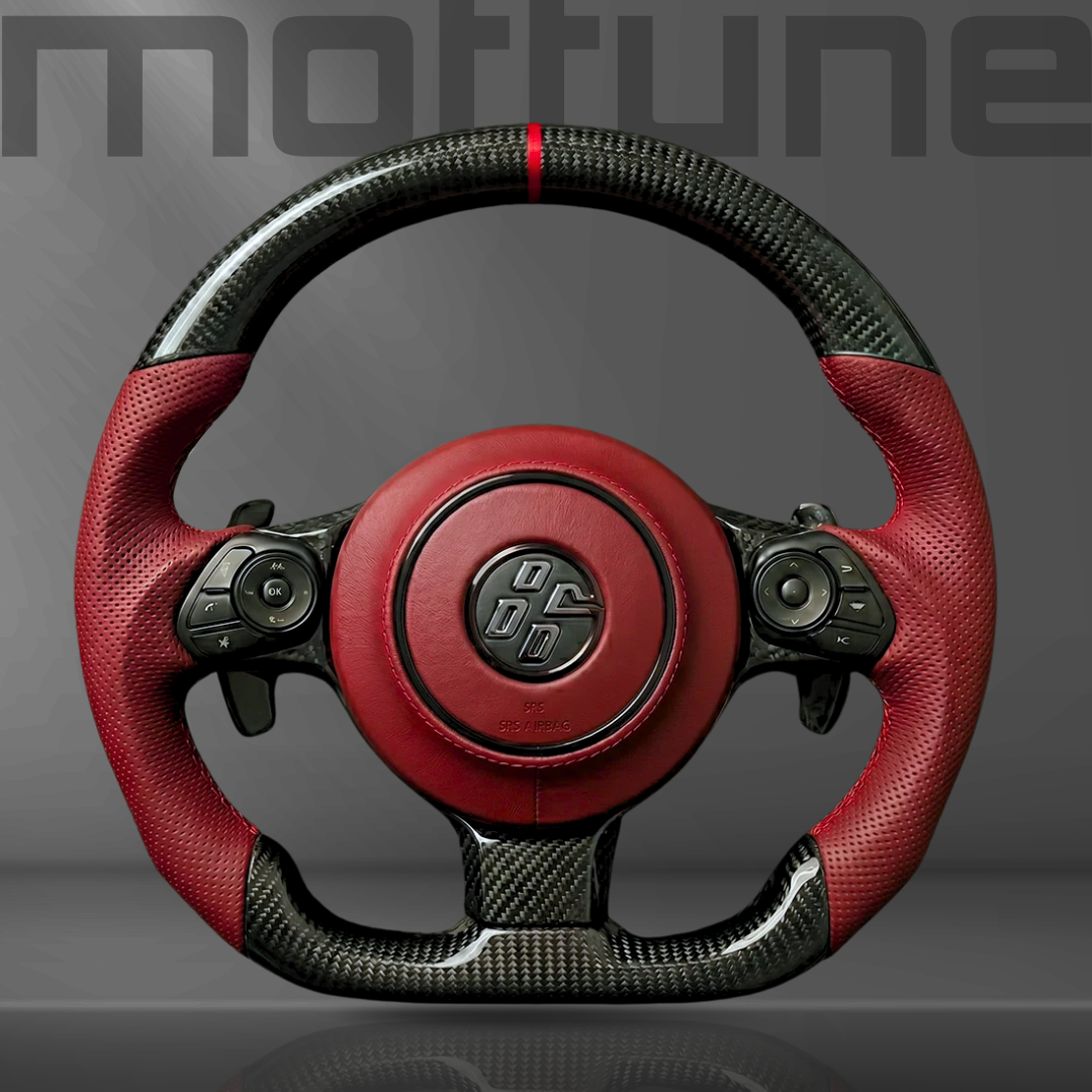 Toyota GT86 Gloss Carbon Fibre & Perforated Leather Steering Wheel — 10